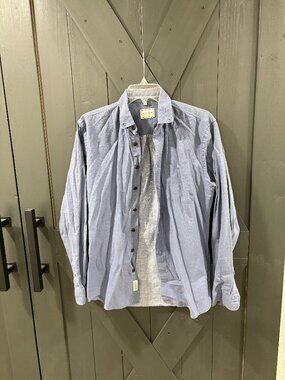 Frank & Oak Mens Small Blue Button Down Shirt